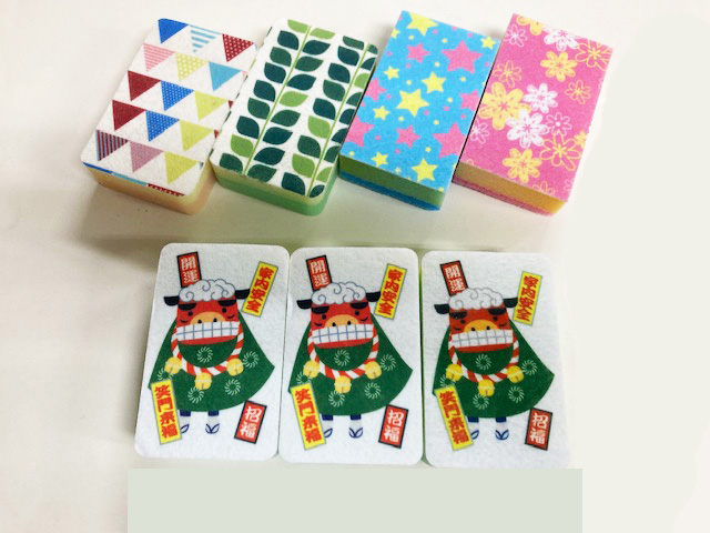 オリジナルプリントスポンジの製作例